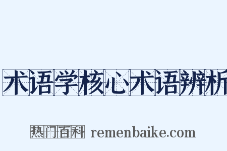 术语学核心术语辨析是什么意思的图片